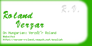 roland verzar business card